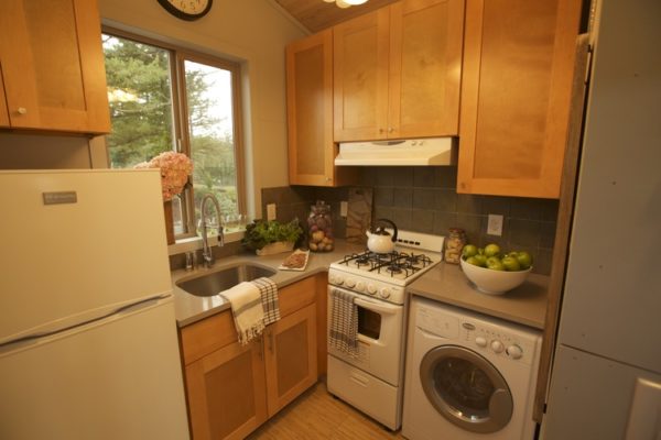 Two 24 Tiny Houses Connected by Sunroom
