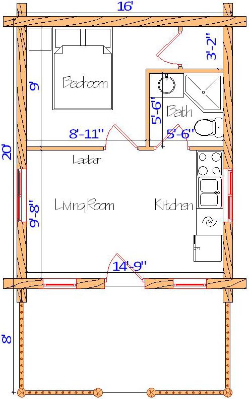 16x20 Camp Cabin Main sleep cabin