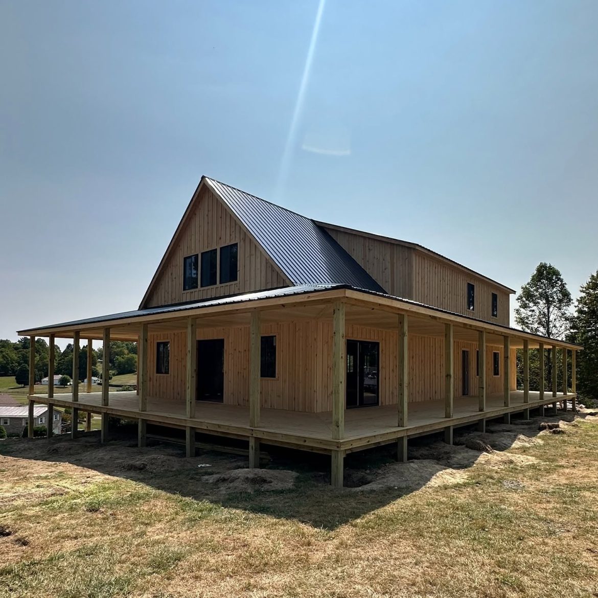 Dream 30x60 Two-Story Gable Cabin with Wraparound Porches – Only $117,995