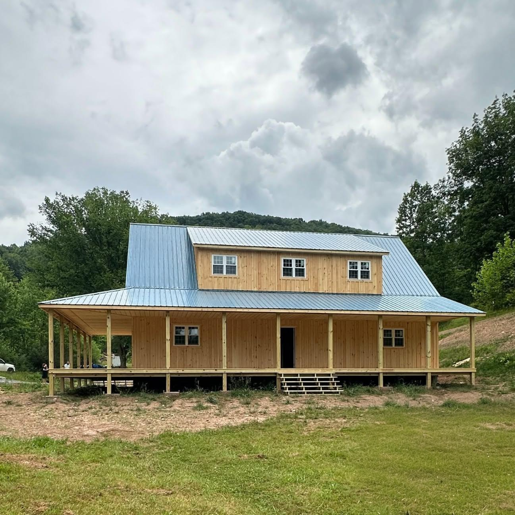 30x50 2-Story Amish Gable Cabin with Wraparound Porches - Starting at $91,995