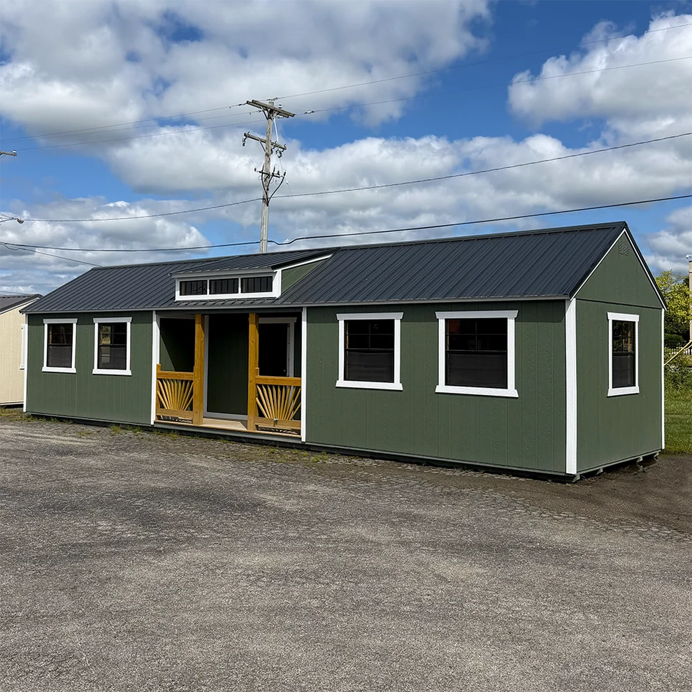 Spacious 12x40 Utility Shed with Center Porch – Starting at $12,688