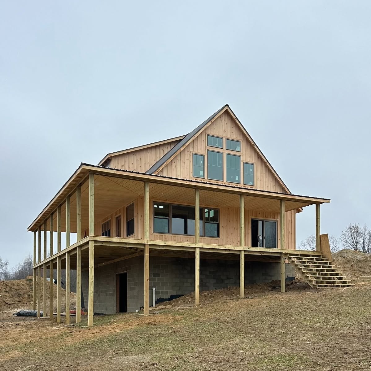 Take a Look Inside This Stunning 30×40 Two-Story Gable Cabin