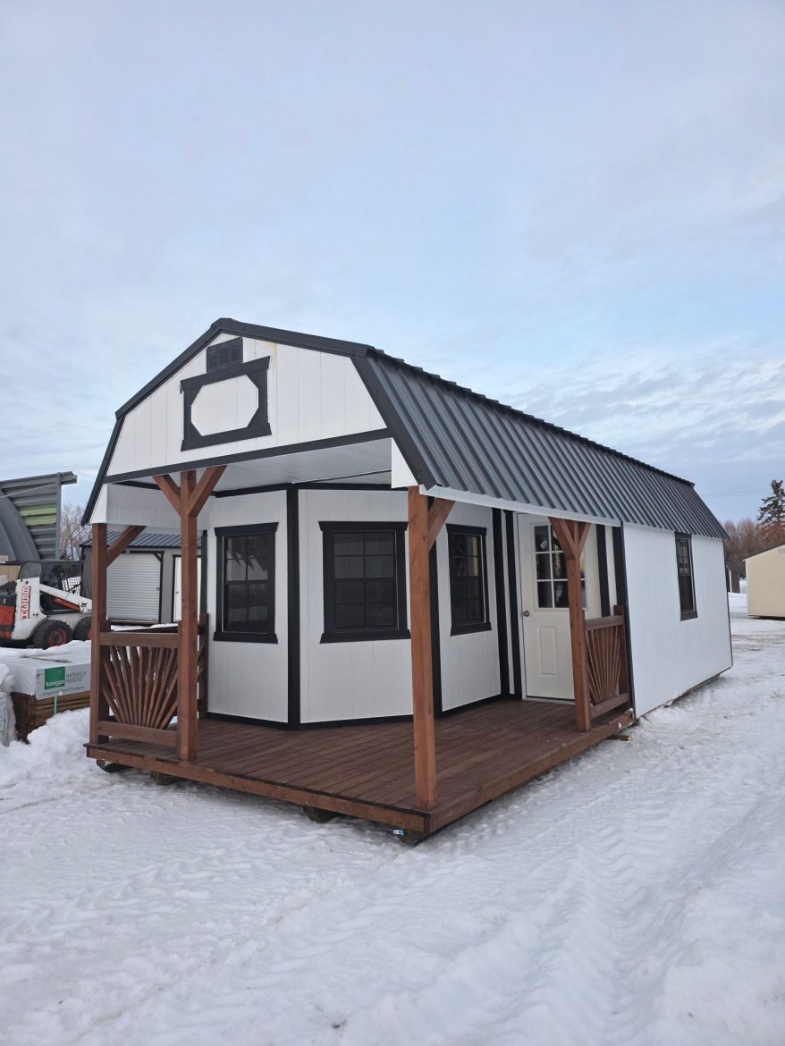 Beautiful White Lofted Barn-Style Cabin for $15,770